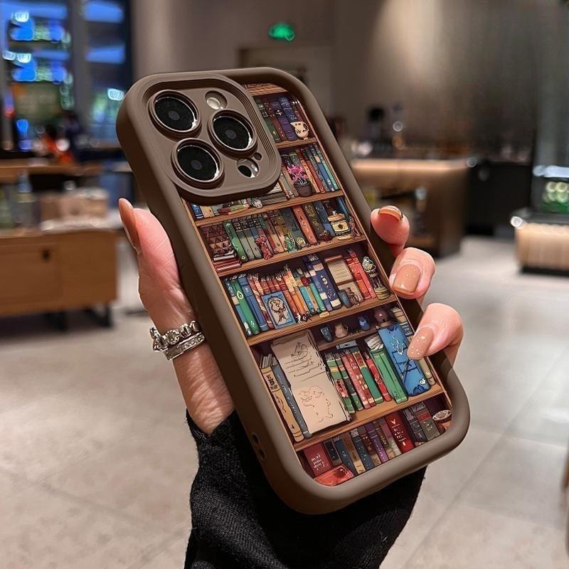 Cartoon Bookshelf TPU Phone Case