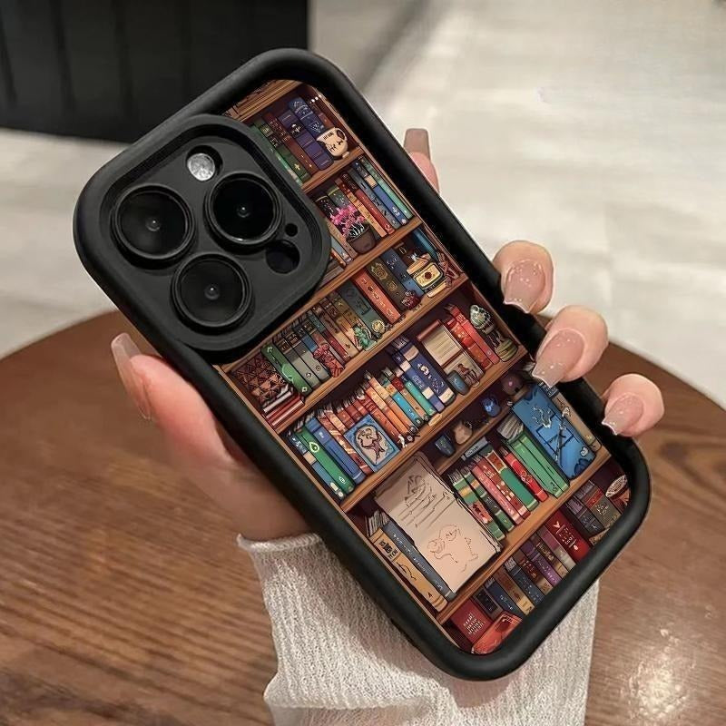 Cartoon Bookshelf TPU Phone Case