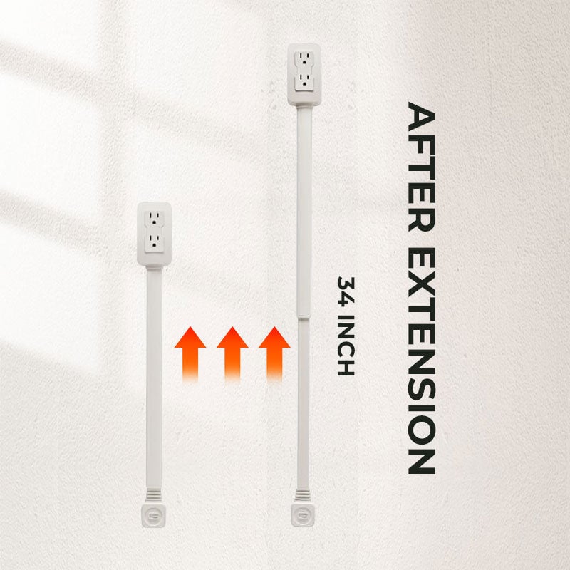 🔥Outlet Electrical Outlet Extender  with USB-A USB-C & 2 AC Outlets Extendable 22-34" Rotatable 180° for Couches Desks Nightstands(BUY 2 FREE SHIPPING)