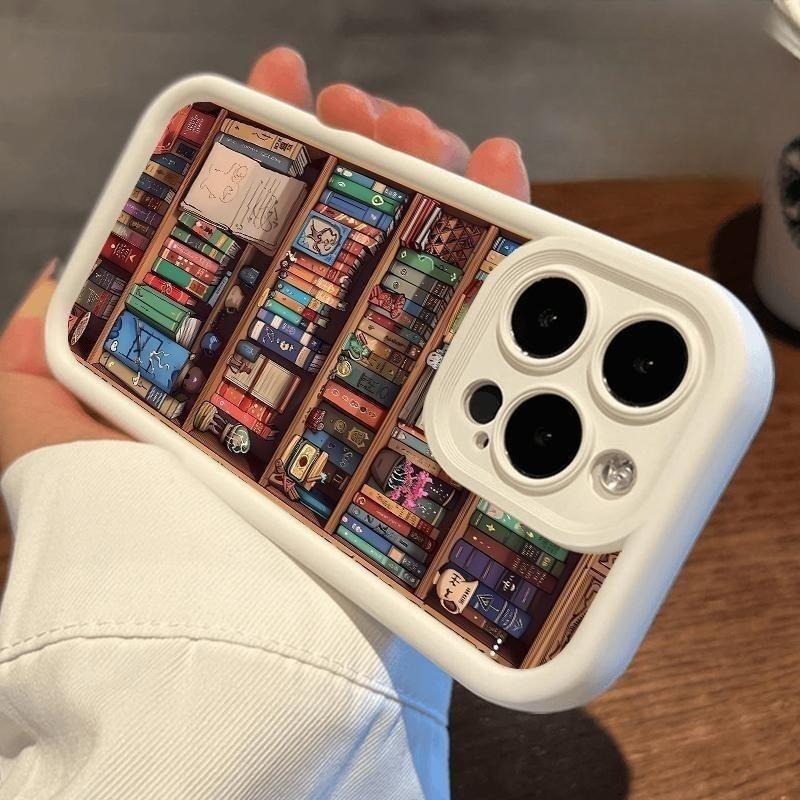 Cartoon Bookshelf TPU Phone Case