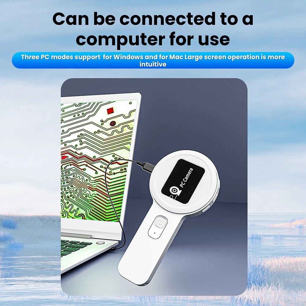 50X Digital Microscope 2.0 inch IPS Video Coin Microscop With Magnifying Glass