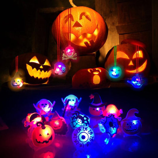 🎁Hot Sale Promotion 49% OFF🔥 Halloween 50Pcs LED glowing ring